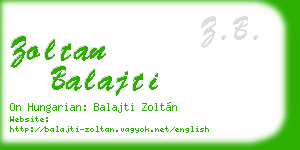 zoltan balajti business card