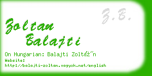 zoltan balajti business card